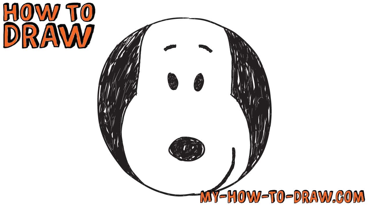 1280x720 how to draw snoopy super easy badge drawing - Badge Drawing