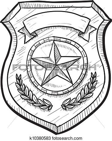 375x470 police badge sketch vbs badge, sketches, police - Badge Drawing