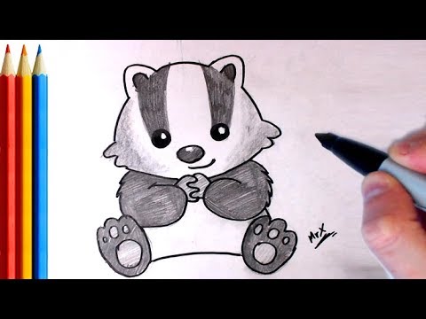 480x360 How To Draw A Badger - Badger Drawing