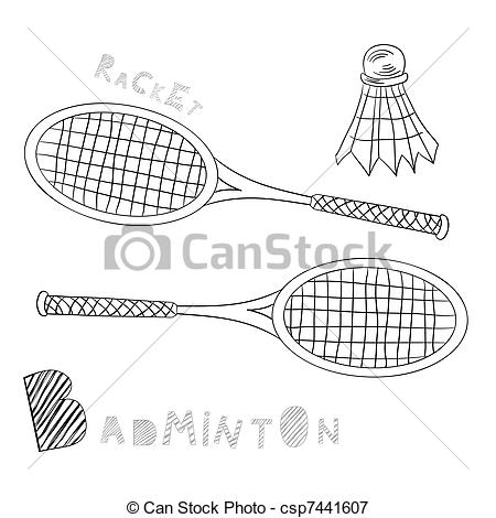 450x470 Badminton - Badminton Drawing