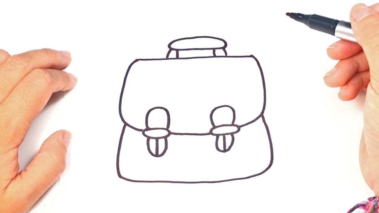 1280x720 how to draw a school bag school bag easy draw tutorial - Bag Drawing