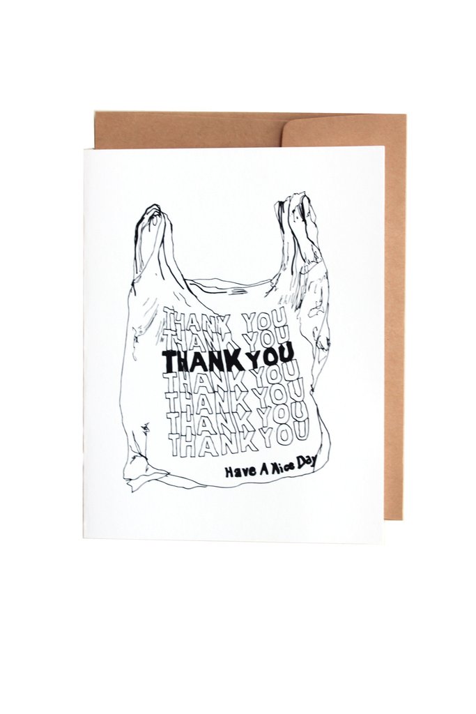 683x1024 Thank You Bag Greeting Card I Must Draw - Bag Drawing