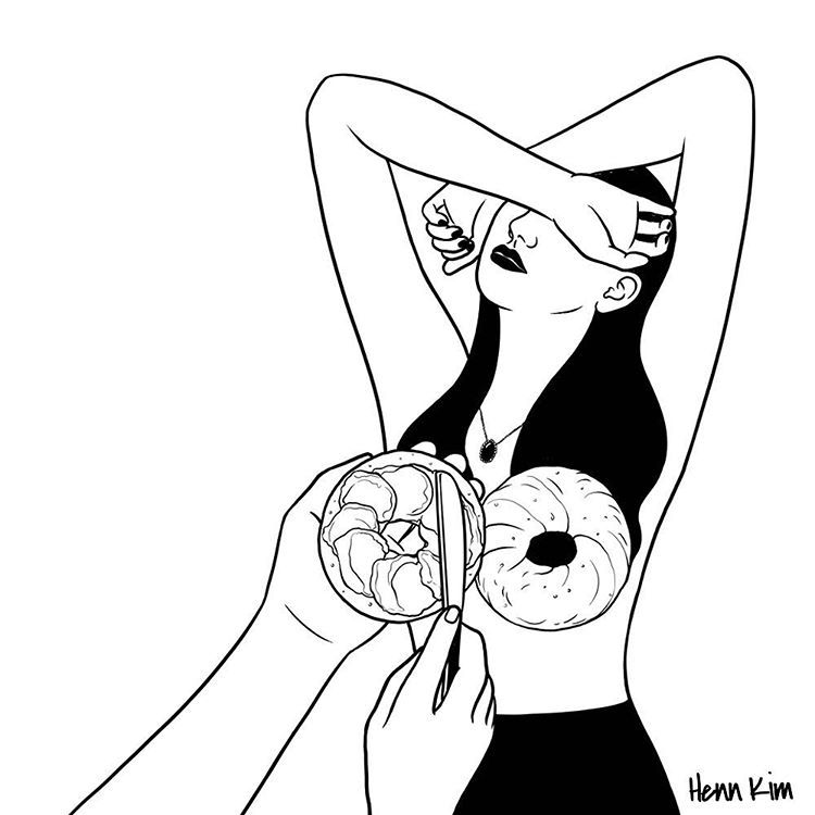 750x750 henn kim - Bagel Drawing