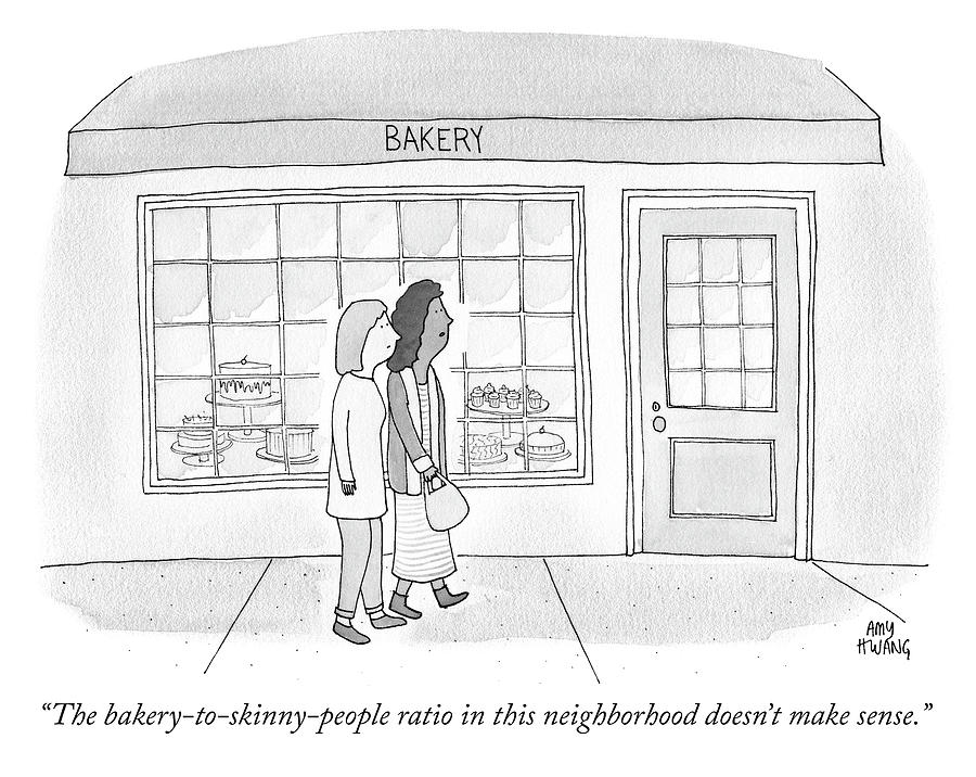 900x716 The Bakery To Skinny People Ratio Drawing - Bakery Drawing