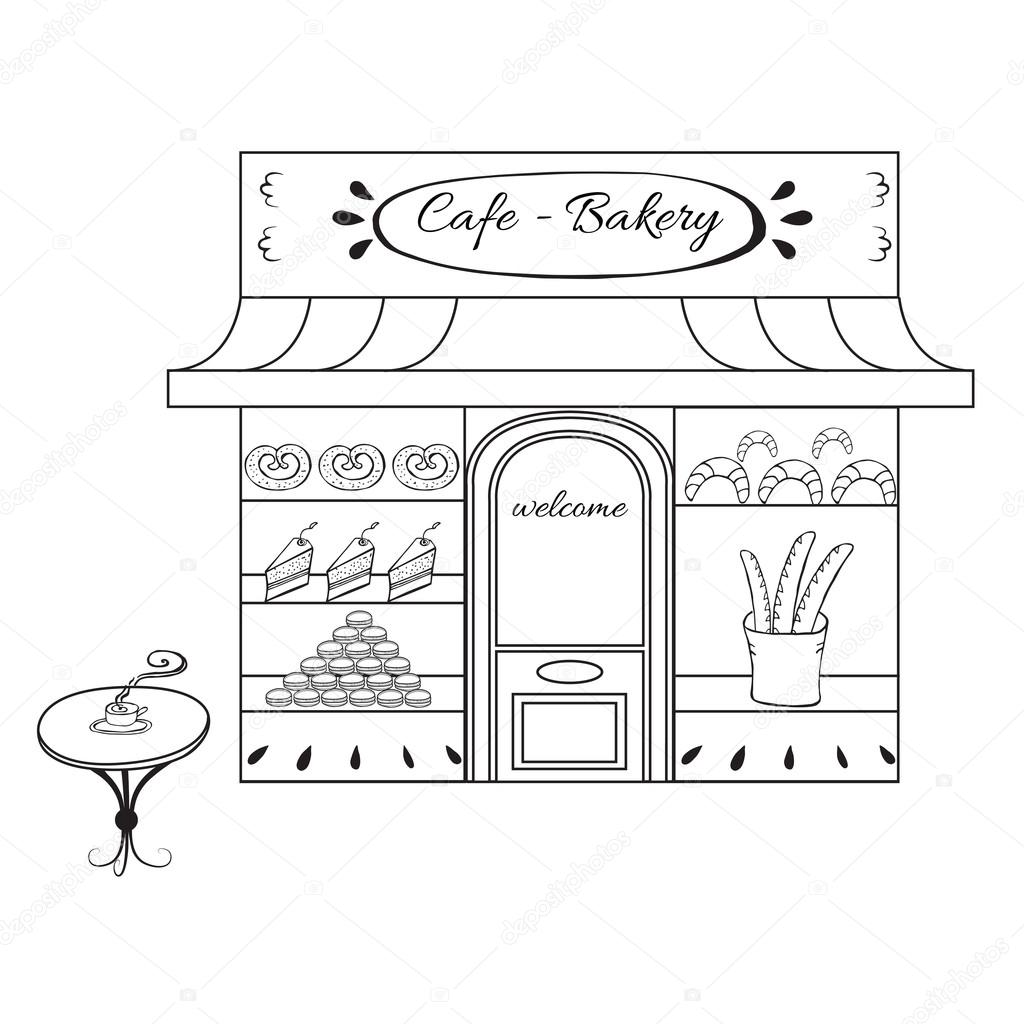 Bakery Drawing at PaintingValley.com | Explore collection of Bakery Drawing