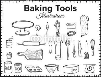 Baking Tools Drawing At PaintingValley.com | Explore Collection Of ...