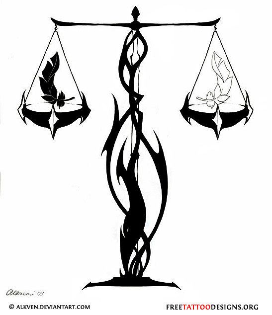 547x634 balance scale tattoo design - Balance Scale Drawing