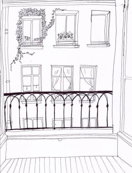 Balcony  Drawing  at PaintingValley com Explore collection 