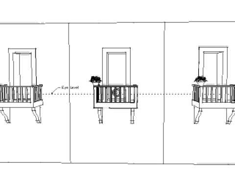 480x360 One Point Perspective - Balcony Drawing