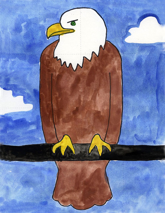 541x700 bald eagle art projects for kids - Bald Eagle Drawing