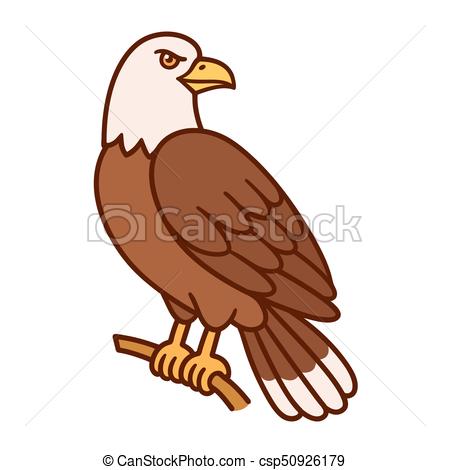 450x470 eagle cartoon illustration bald eagle silling on branch wild - Bald Eagle Drawing