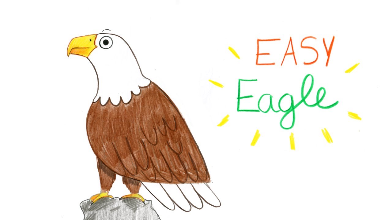1280x720 how to draw a bald eagle - Bald Eagle Drawing
