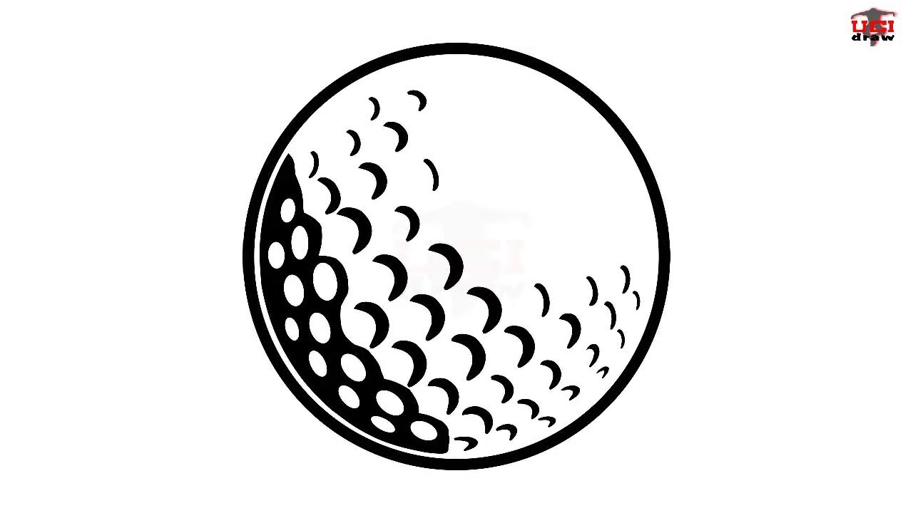1280x720 How To Draw A Golf Ball Step - Ball Drawing