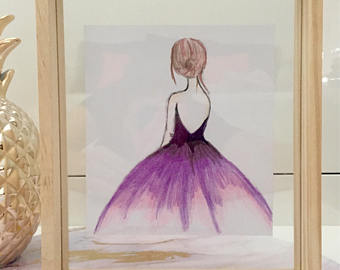 340x270 ball gown drawing etsy - Ball Gown Drawing