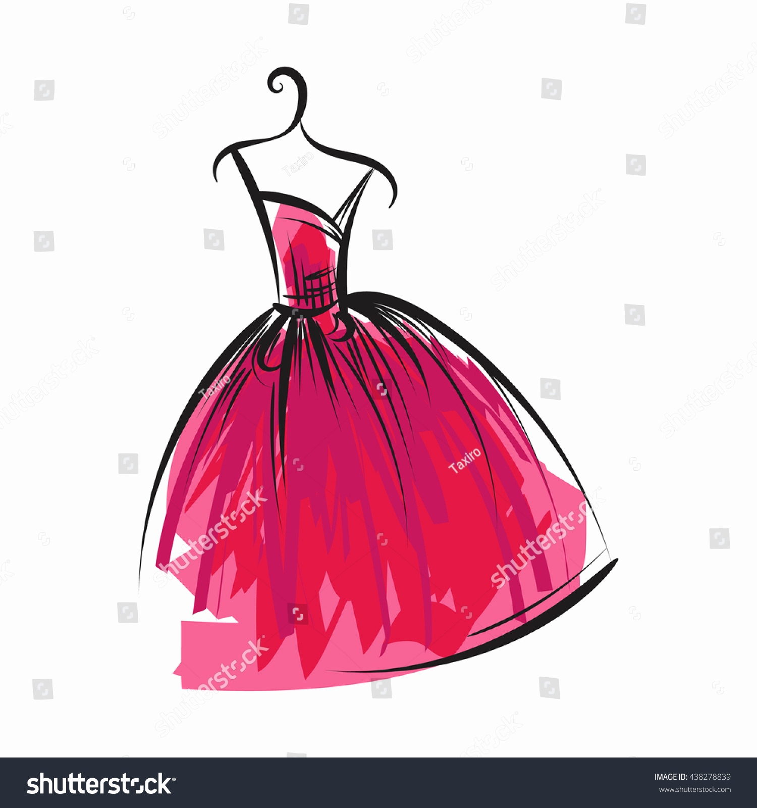 Ball Gown Drawing at PaintingValley.com | Explore collection of Ball ...