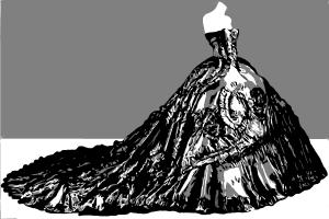 300x200 How To Draw A Black Ballgown - Ball Gown Drawing