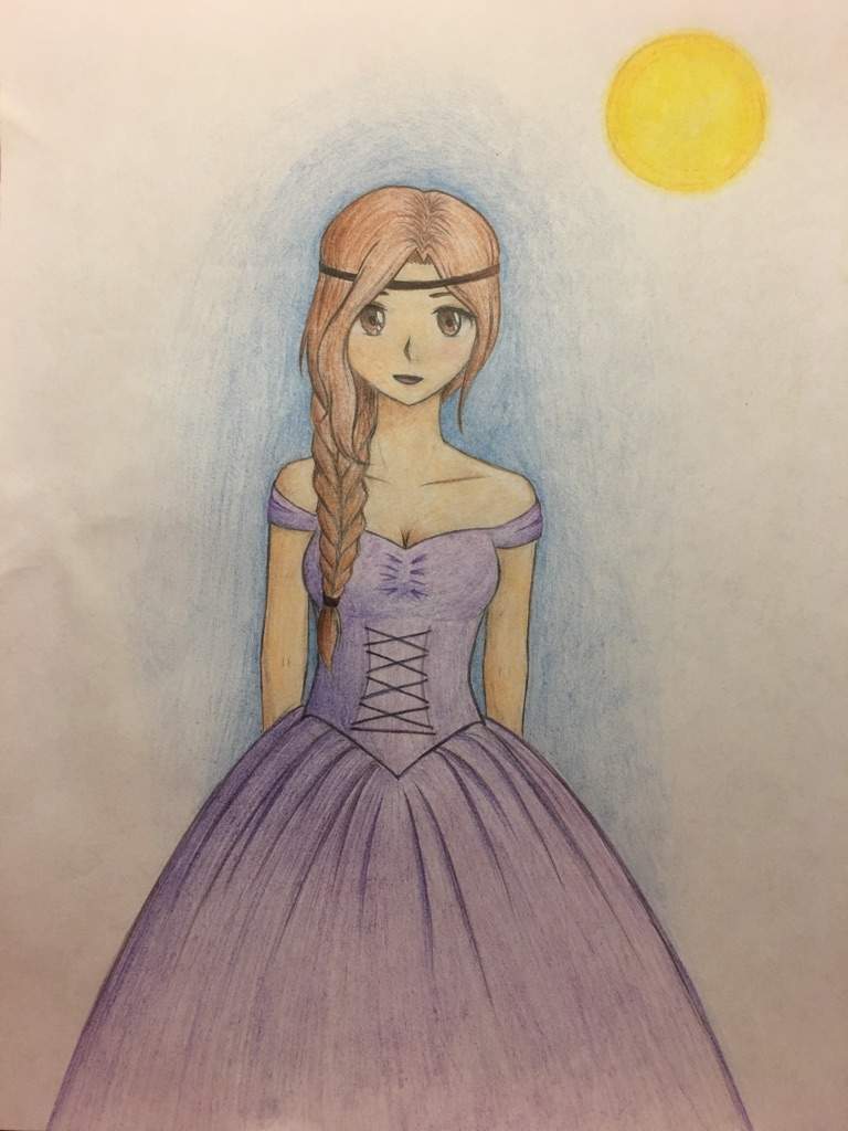 768x1024 redraw of someone else's drawing of calypso in a ball gown - Ball Gown Drawing