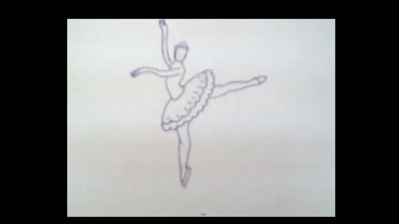 1280x720 Ballerina How To Draw A Easy - Ballerina Drawing Easy