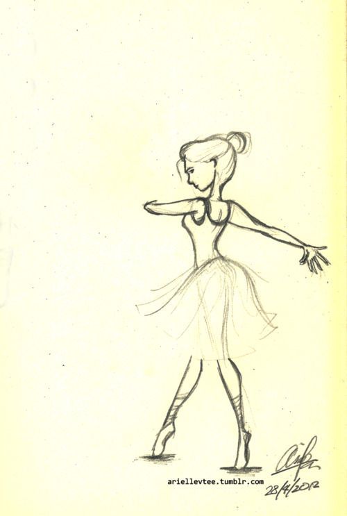 500x743 Ballet Drawing I Thought You Would Like This One Brittany - Ballerina Drawing Easy