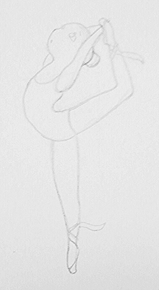 515x941 Easy Ballerina Sketch For Beginners Drawing Ballet Drawings - Ballerina Drawing Easy