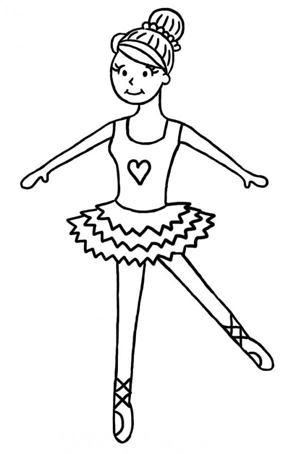 590x904 How To Draw A Ballerina Step - Ballerina Drawing Easy