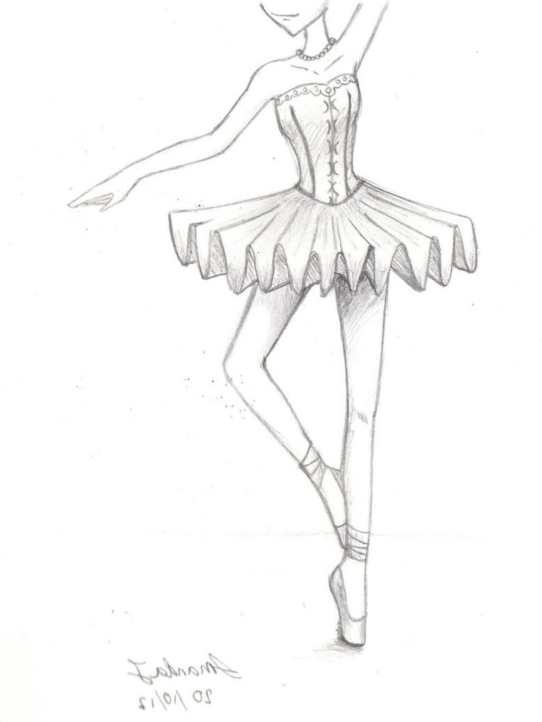 768x1024 Ballerina Drawing Easy For Free Download - Ballerina Drawing Easy