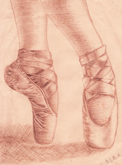 500x674 Ballerina Feet - Ballerina Feet Drawing