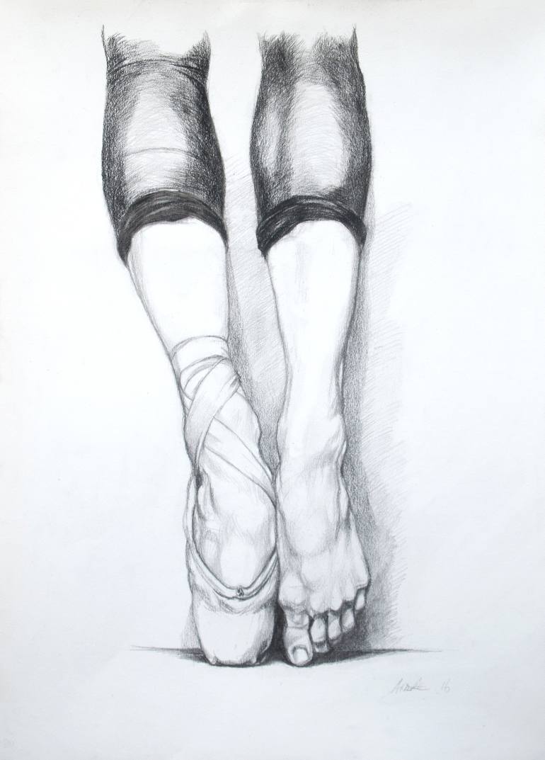 770x1073 Ballet Feet Ii Drawing - Ballerina Feet Drawing