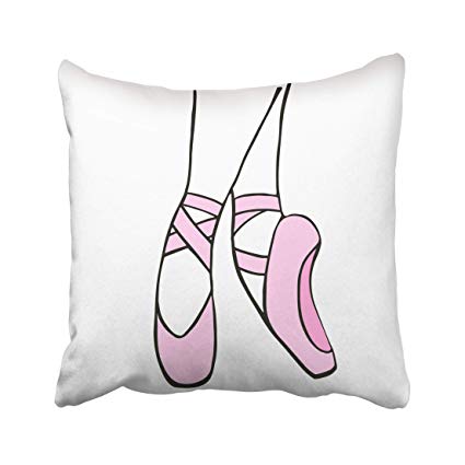 425x425 Emvency Vintage Pink Pointe Shoes Hand Drawing Sketch - Ballerina Feet Drawing