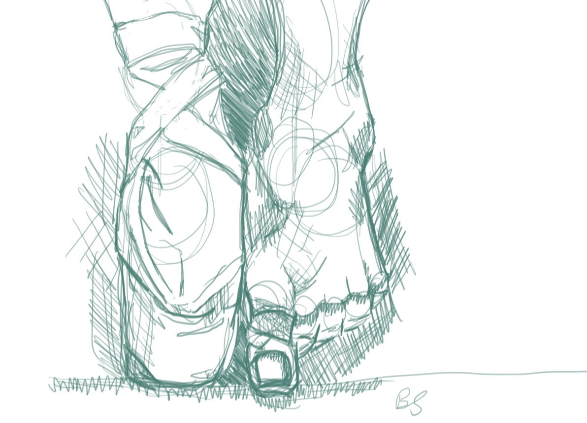 1192x858 March - Ballerina Feet Drawing