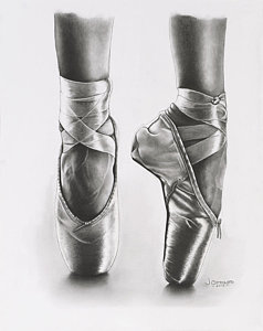 238x300 Ballet Shoe Drawings Fine Art America - Ballerina Shoes Drawing