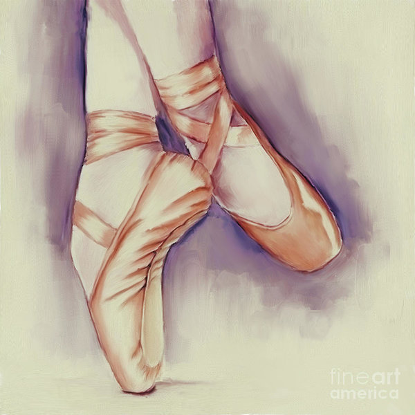 600x600 Ballerina Shoes Poster - Ballerina Shoes Drawing
