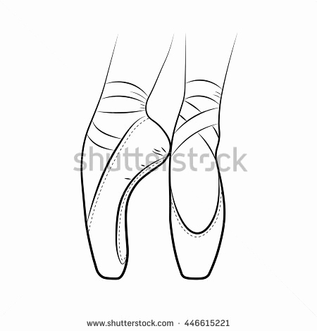 450x470 Ballerina Shoes Sketch Awesome Vector Illustrations And Cliparts - Ballerina Shoes Drawing