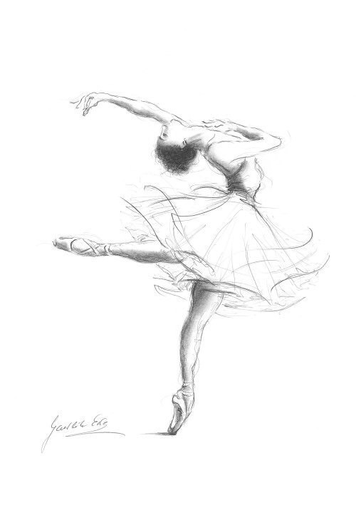 Ballet Shoes Sketch at PaintingValley.com | Explore collection of