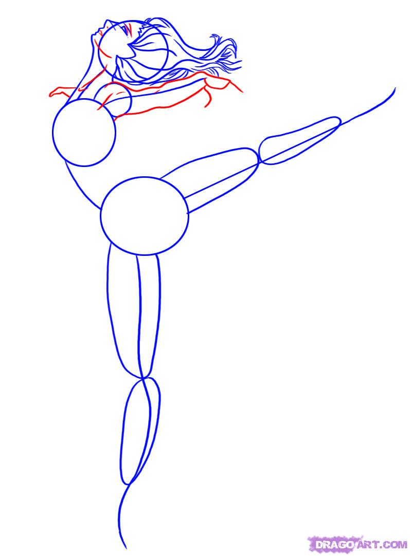797x1082 How To Draw A Ballerina, Step - Ballet Dancer Drawing