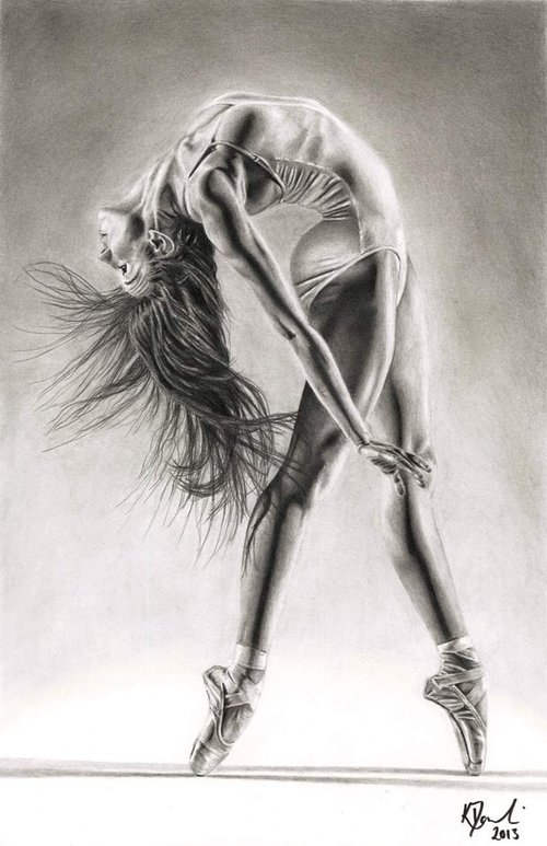 500x773 Stunning Drawing Uploaded - Ballet Dancer Drawing