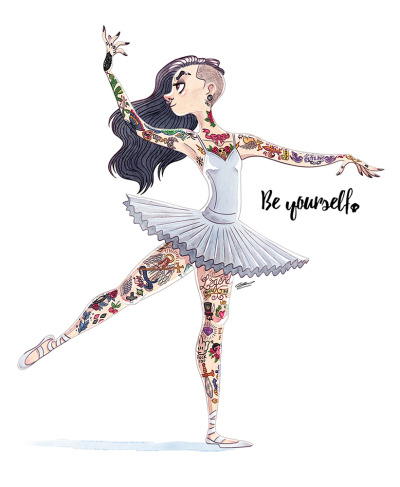 400x487 ballet dancer tumblr - Ballet Dancer Drawing