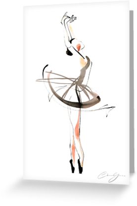 277x415 ballet dance drawing greeting cards - Ballet Dancer Drawing