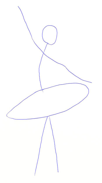 350x626 How To Draw A Ballerina - Ballet Drawings