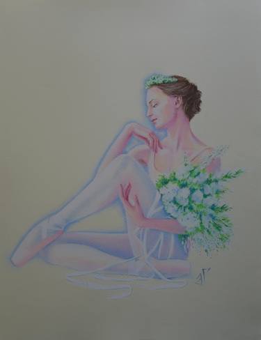 375x488 Ballerina Daria Ionova Drawing - Ballet Drawings