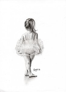 218x300 ballet dance drawings - Ballet Girl Drawing