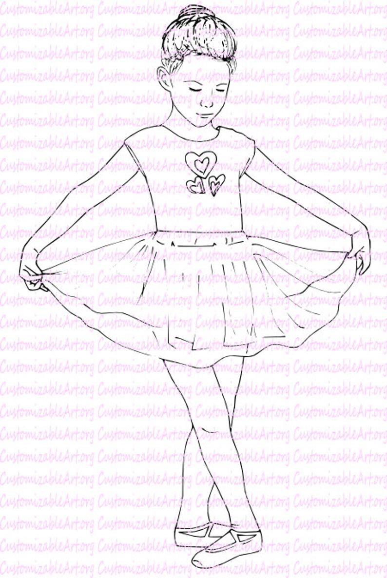 794x1186 ballet girl digi stamp printable ballerina digital stamp young etsy - Ballet Girl Drawing