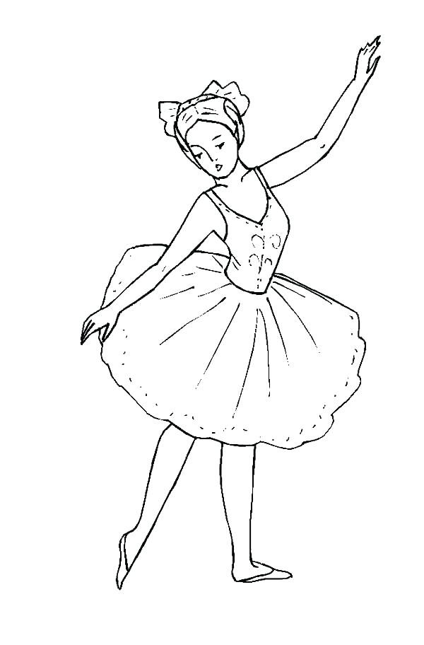 600x912 Dancing Ballerina Coloring Pages Ballerina Coloring Pages - Ballet Girl Drawing