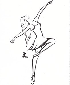 245x300 Ballerina Girl Drawings - Ballet Girl Drawing