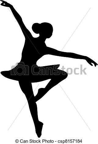 321x470 ballerina ballet dancer girl silhouette vector graphic - Ballet Girl Drawing