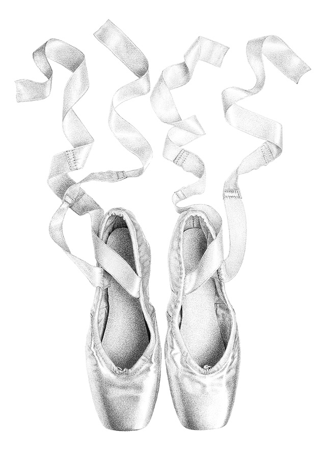 636x900 ballet shoes original drawing mariya rovenko - Ballet Shoes Drawing