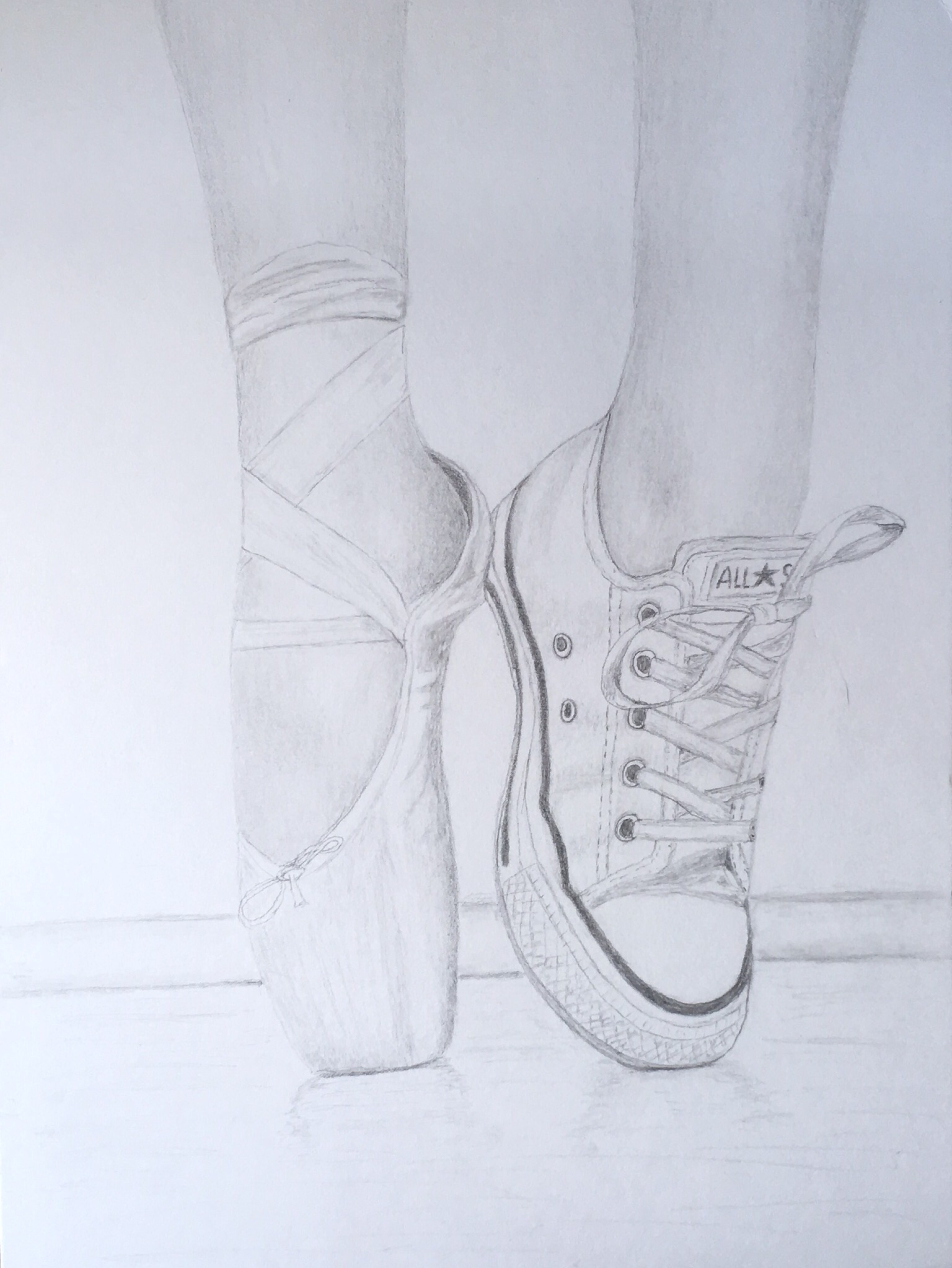 Ballet Shoes Drawing at PaintingValley.com | Explore collection of
