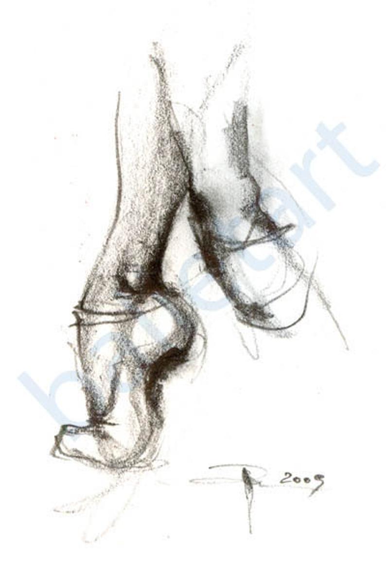 794x1191 ballet art ballet slippers art print pencil drawing black and etsy - Ballet Slippers Drawing