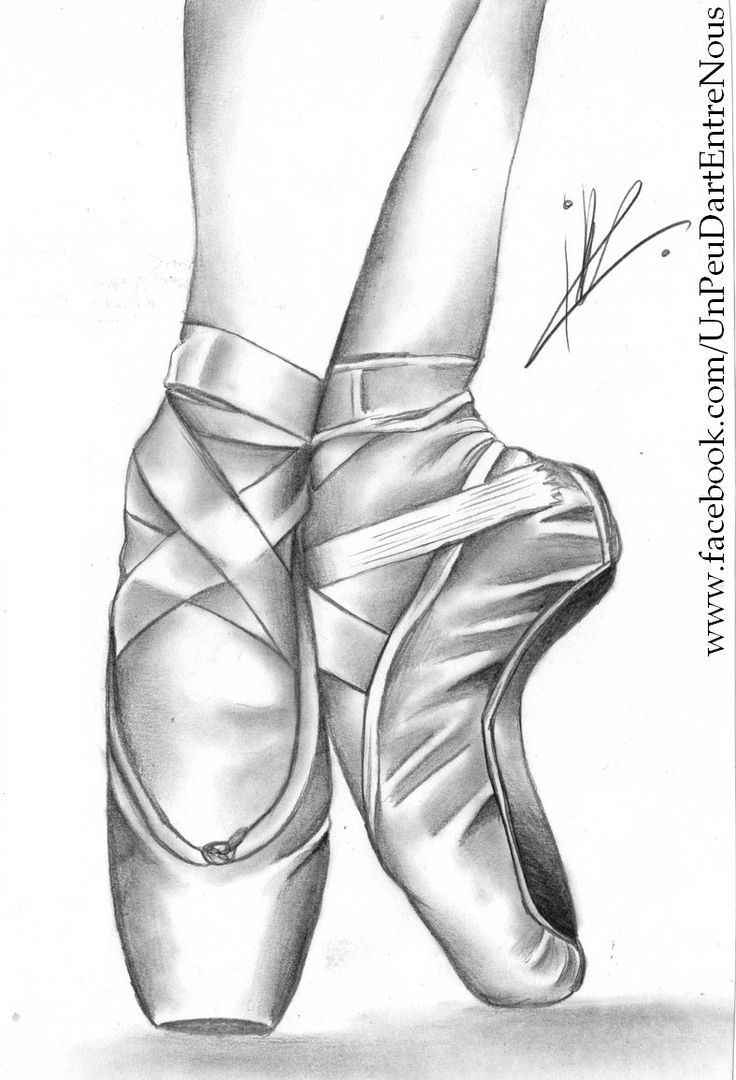 Ballet Slippers Drawing at PaintingValley.com | Explore collection of