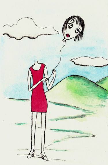 375x572 Head Balloon Drawing - Balloon Drawing